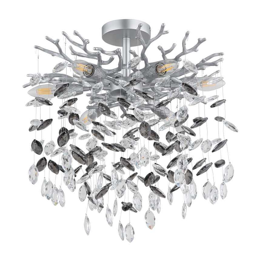 Globo - Varrega rippvalgusti 6xE14/40W/230V hõbedane