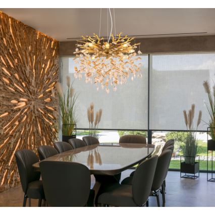 Globo - Ripplühter kaabliga 8xE14/40W/230V kuldne