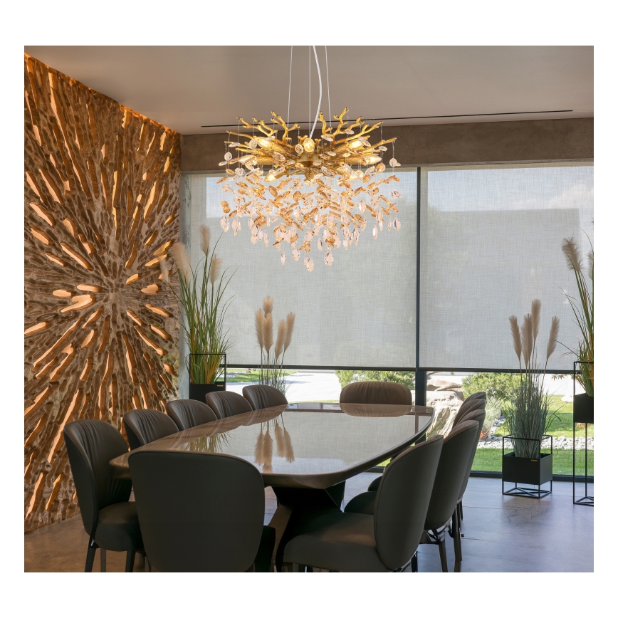 Globo - Ripplühter kaabliga 8xE14/40W/230V kuldne