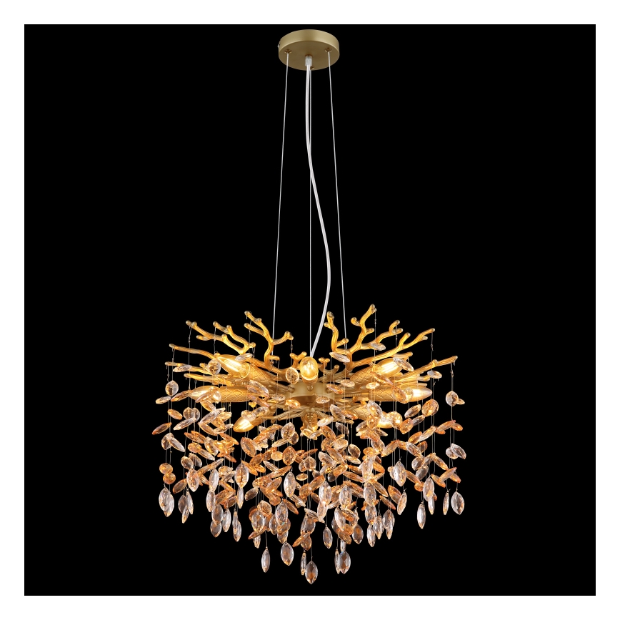 Globo - Ripplühter kaabliga 8xE14/40W/230V kuldne