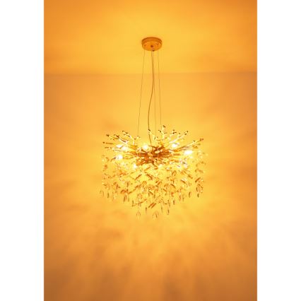 Globo - Ripplühter kaabliga 8xE14/40W/230V kuldne