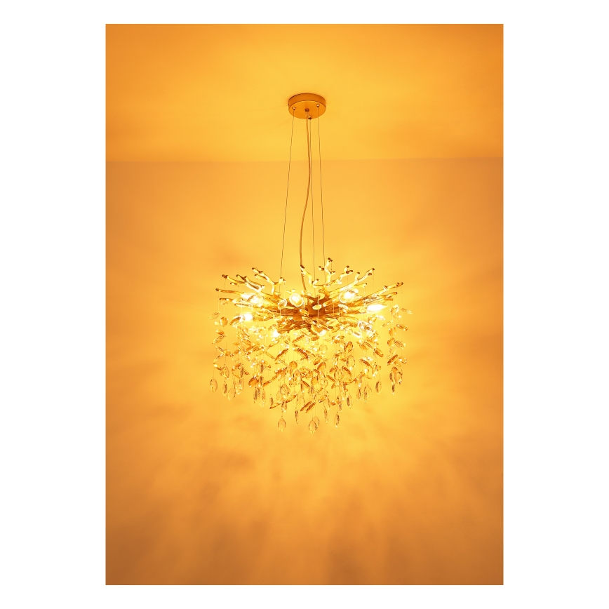 Globo - Ripplühter kaabliga 8xE14/40W/230V kuldne