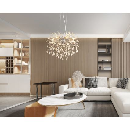 Globo - Ripplühter kaablil 8xE14/40W/230V hõbedane