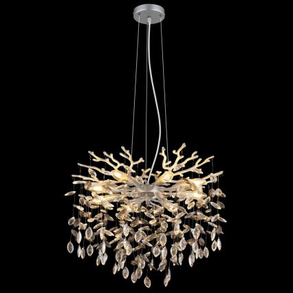 Globo - Ripplühter kaablil 8xE14/40W/230V hõbedane