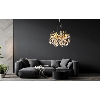 Globo - Rippvalgusti kaabliga 10xE14/40W/230V kuldne