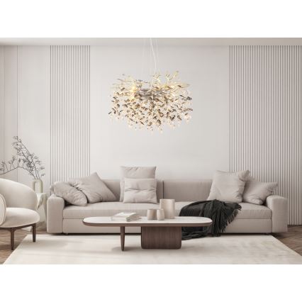 Globo - laelühter kaablil 10xE14/40W/230V hõbedane