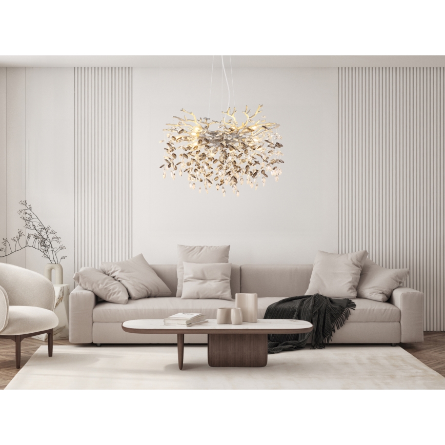 Globo - laelühter kaablil 10xE14/40W/230V hõbedane
