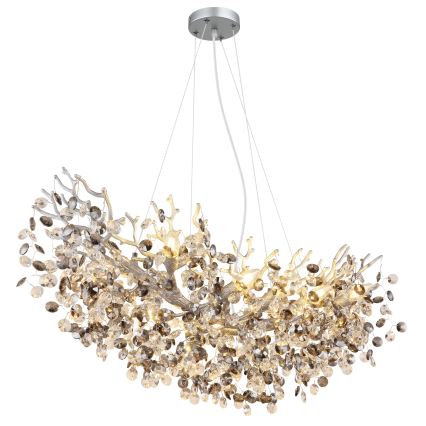 Globo - ripplühter kaabliga 10xE14/40W/230V hõbedane