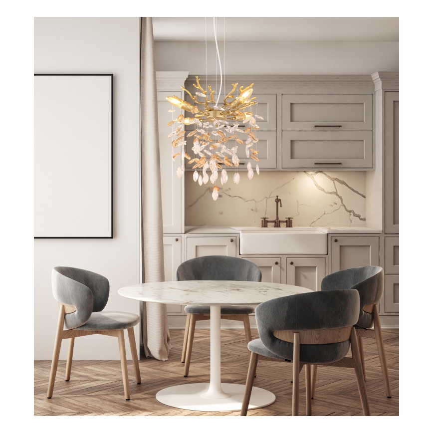 Globo - ripplühter kaablil 4xE14/40W/230V kuldne