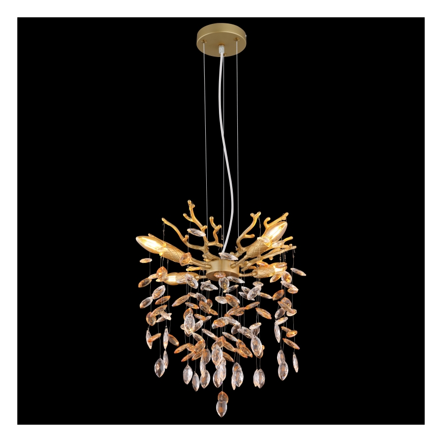 Globo - ripplühter kaablil 4xE14/40W/230V kuldne