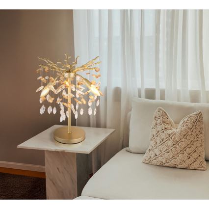 Globo - kuldne laualamp 3xE14/40W/230V