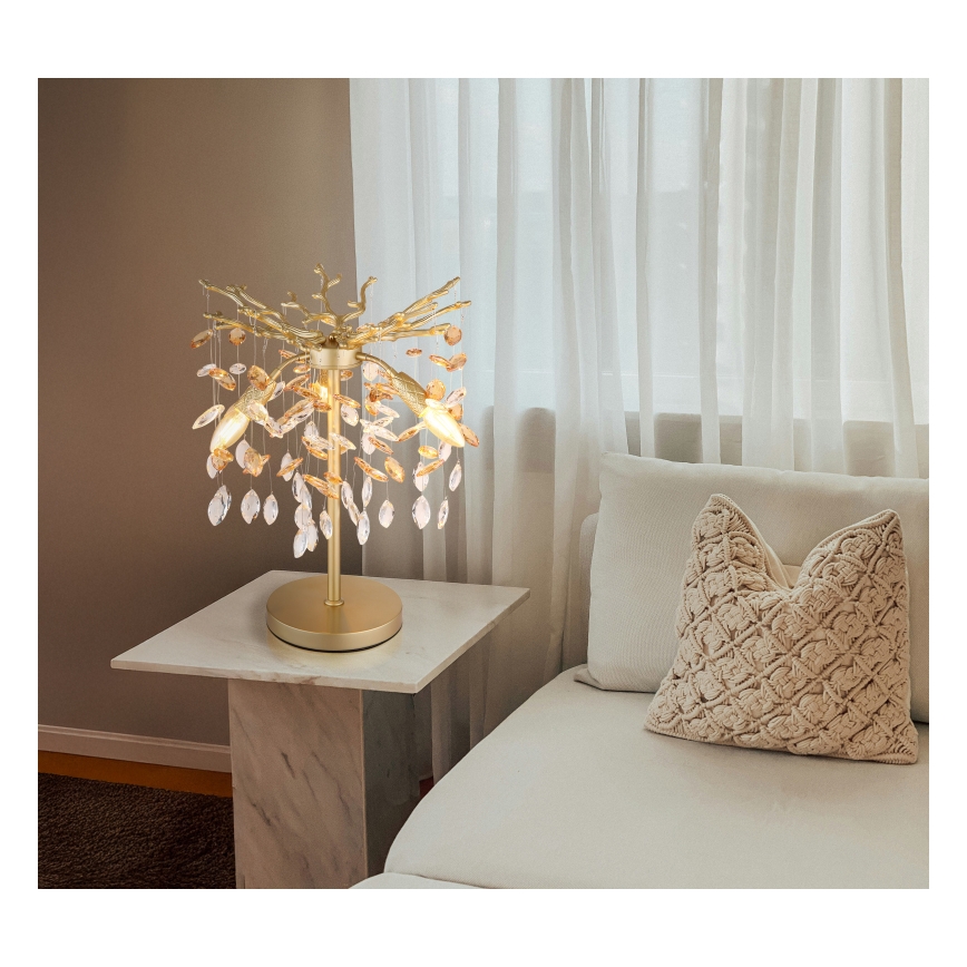 Globo - kuldne laualamp 3xE14/40W/230V