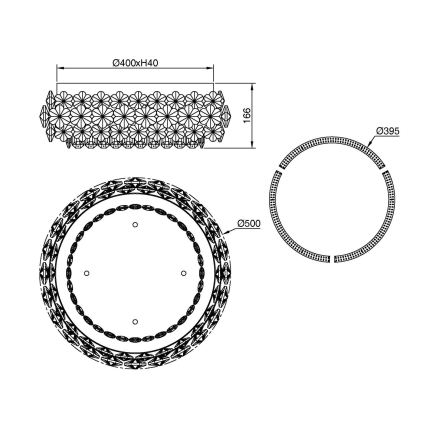 Globo - LED laelamp LED/40W/230V 4000K läbimõõt 50 cm