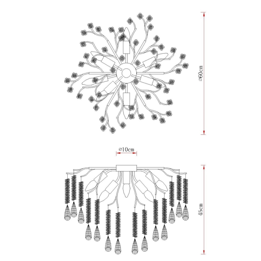 Globo - laelamp 8xE14/40W/230V