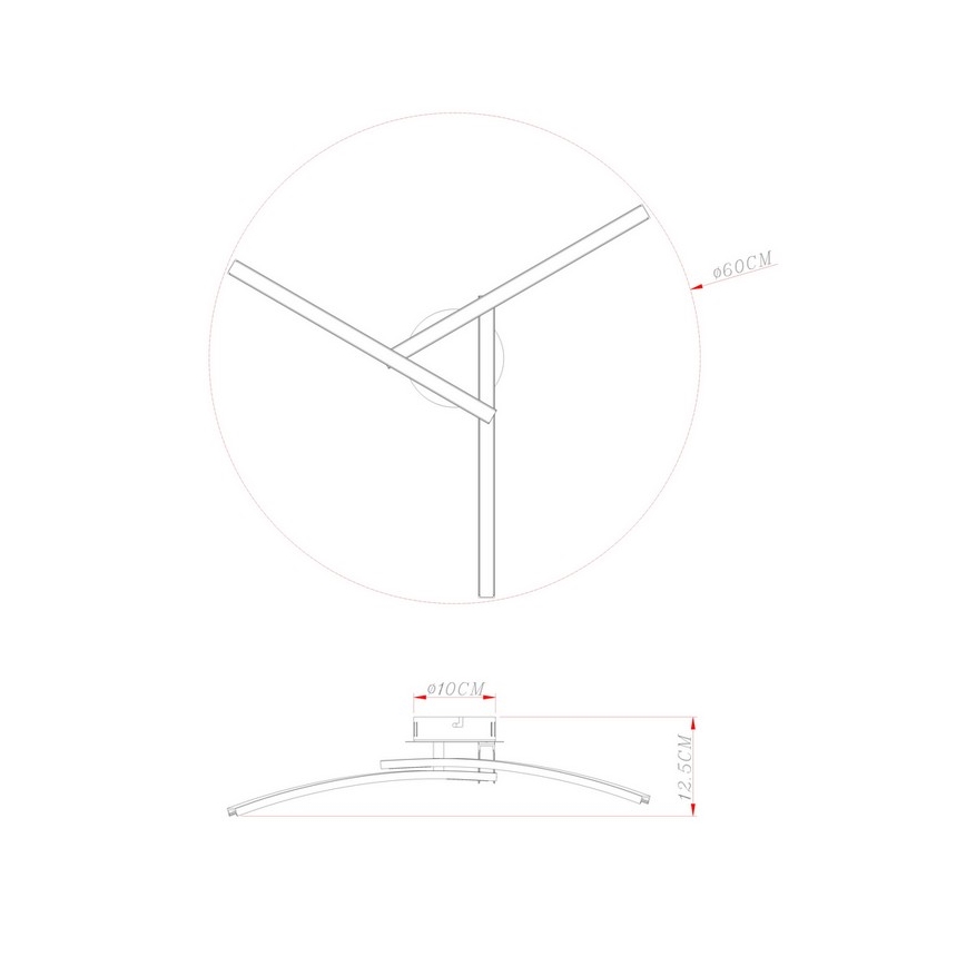 Globo - LED Pinnale kinnitatav lühter 3xLED/6W/230V