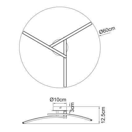 Globo - LED Pinnale kinnitatav lühter 3xLED/6W/230V