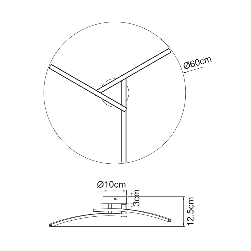 Globo - LED Pinnale kinnitatav lühter 3xLED/6W/230V 3000/4000/6000K