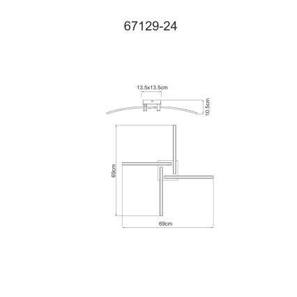 Globo - LED Laevalgusti 4xLED/6W/230V 3000/4000/6000K