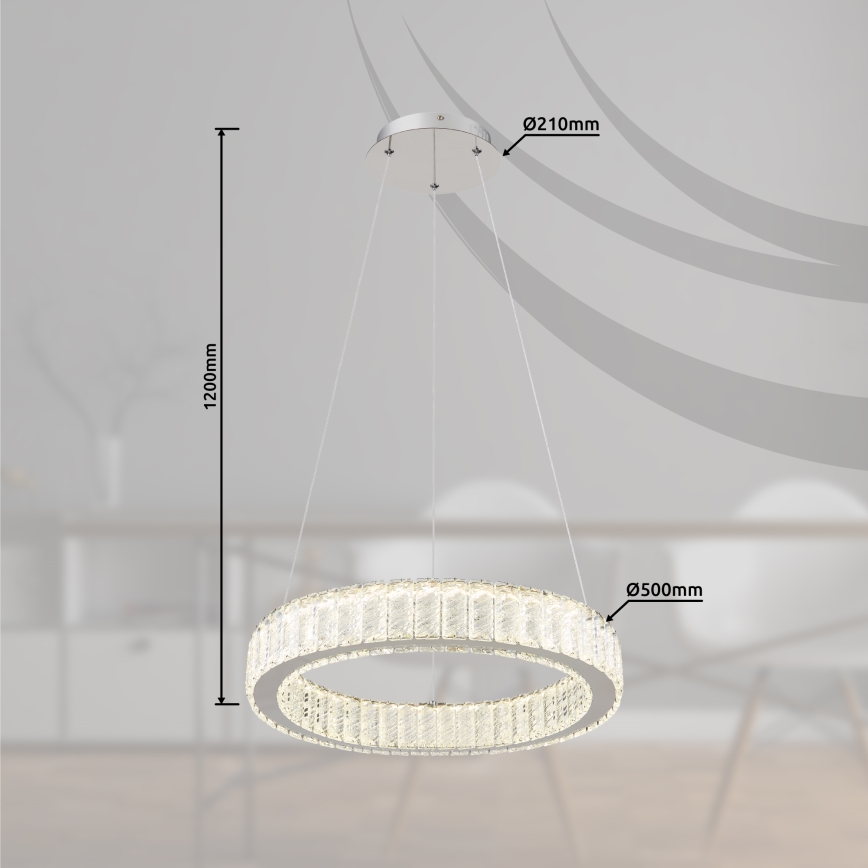 Globo - LED Hämardatav lühter LED/50W/230V 2700-6000K d. 50 cm + kaugjuhtimispult