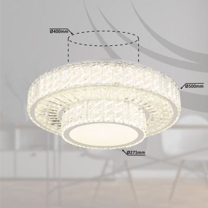 Globo - LED Hämardatav laevalgusti LED/50W/230V 2700-6000K d. 50 cm + kaugjuhtimispult