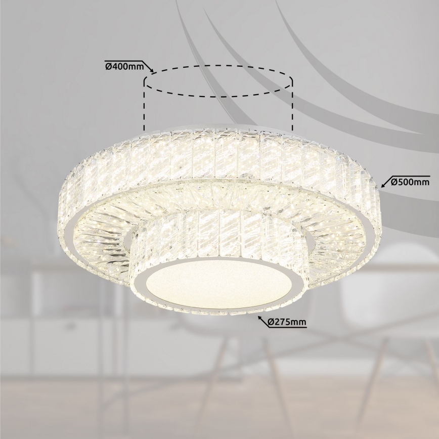Globo - LED Hämardatav laevalgusti LED/50W/230V 2700-6000K d. 50 cm + kaugjuhtimispult