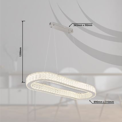Globo - LED Hämardatav lühter LED/58W/230V 2700-6000K + kaugjuhtimispult