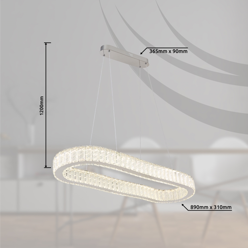 Globo - LED Hämardatav lühter LED/58W/230V 2700-6000K + kaugjuhtimispult