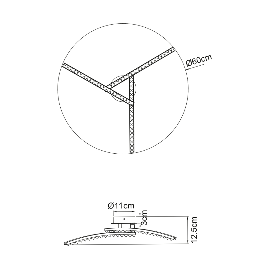 Globo - LED Pinnale kinnitatav lühter vannituppa 3xLED/6W/230V IP44