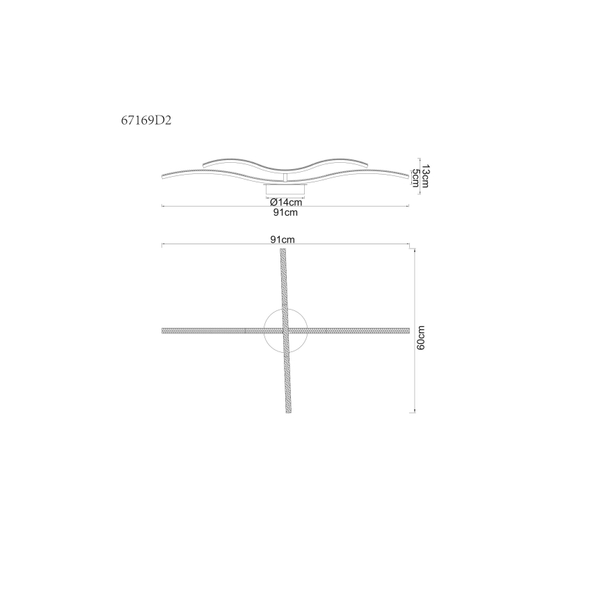 Globo - LED Pinnale kinnitatav lühter LED/20W/230V