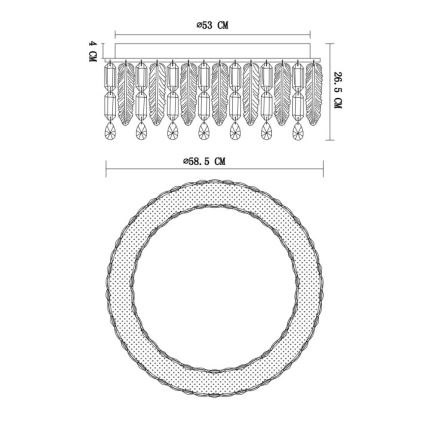Globo - LED laelamp LED/58W/230V 2700-6000K Ø 58,5 cm + kaugjuhtimispult