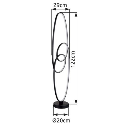 Globo - LED Põrandalamp LED/39W/230V 2700/4000/6500K