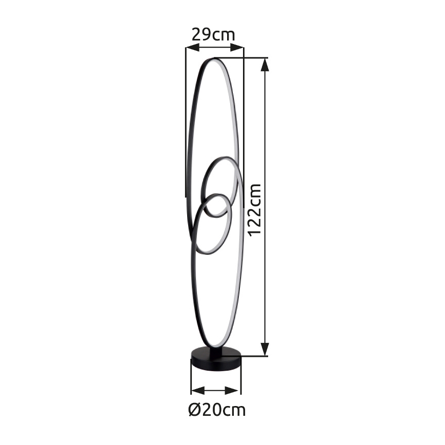 Globo - LED Põrandalamp LED/39W/230V 2700/4000/6500K