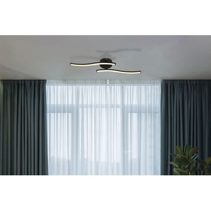 Globo - LED Pinnale kinnitatav lühter LED/12W/230V 3000K must