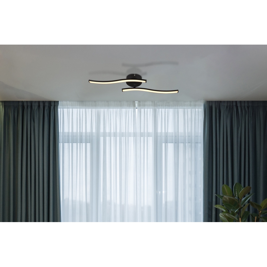 Globo - LED Pinnale kinnitatav lühter LED/12W/230V 3000K must