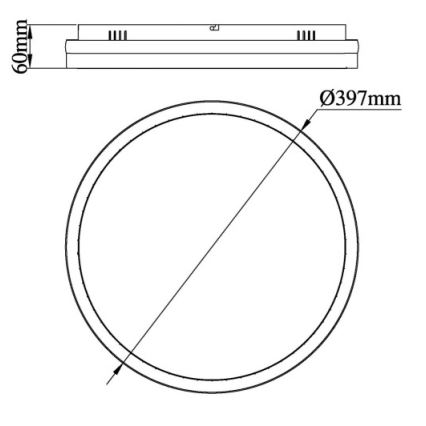 Globo - LED Laevalgusti LED/40W/230V 3000/4000/6000K d. 39,7 cm
