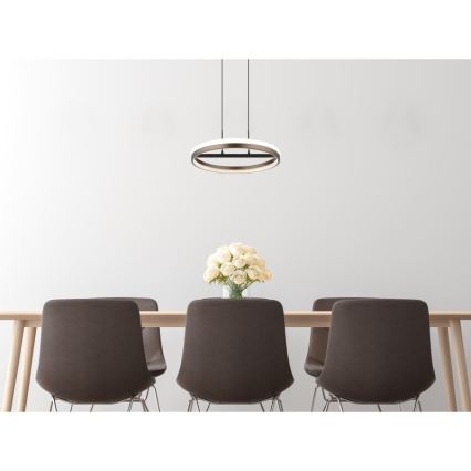 Globo - LED Lühter LED/40W/230V 3000/4000/6000K d. 39,7 cm pruun