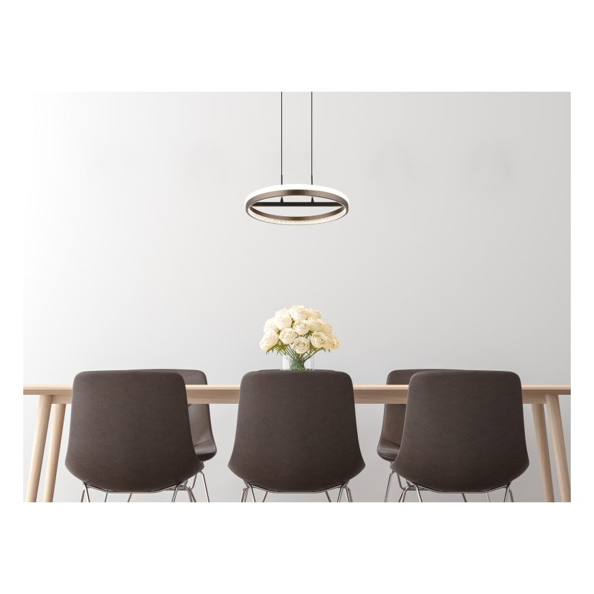 Globo - LED Lühter LED/40W/230V 3000/4000/6000K d. 39,7 cm pruun