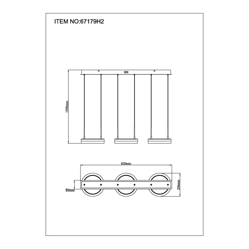 Globo - LED Lühter LED/40W/230V 3000/4000/6000K pruun