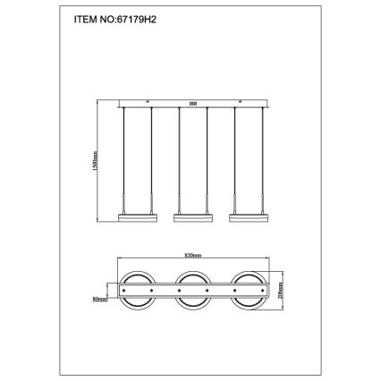Globo - LED-rippvalgusti kaabliga LED/40W/230V 3000/4000/6000K