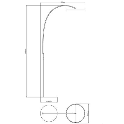 Globo - LED-hämardatav puutetundlik põrandalamp LED/24W/230V 3000/4000/6000K