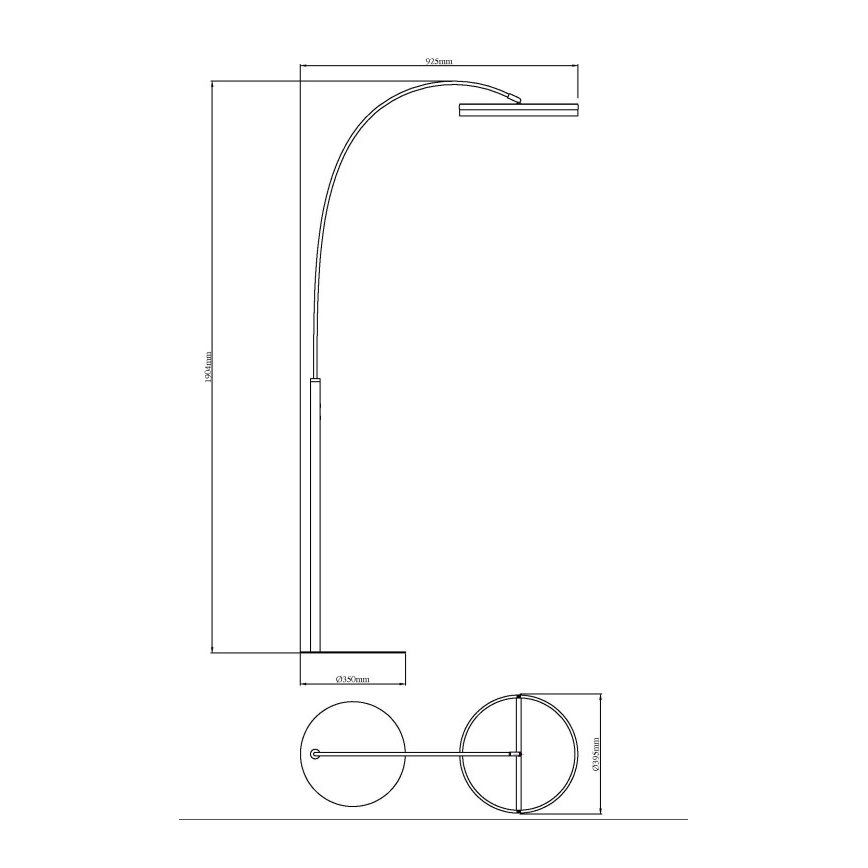 Globo - LED-hämardatav puutetundlik põrandalamp LED/24W/230V 3000/4000/6000K