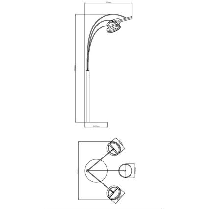 Globo - hämardatav puutetundlik LED-põrandalamp LED/48W/230V 3000/4000/6000K