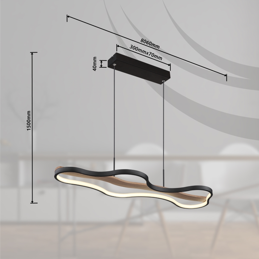 Globo - LED Hämardatav lühter LED/30W/230V 2700-6000K + kaugjuhtimispult