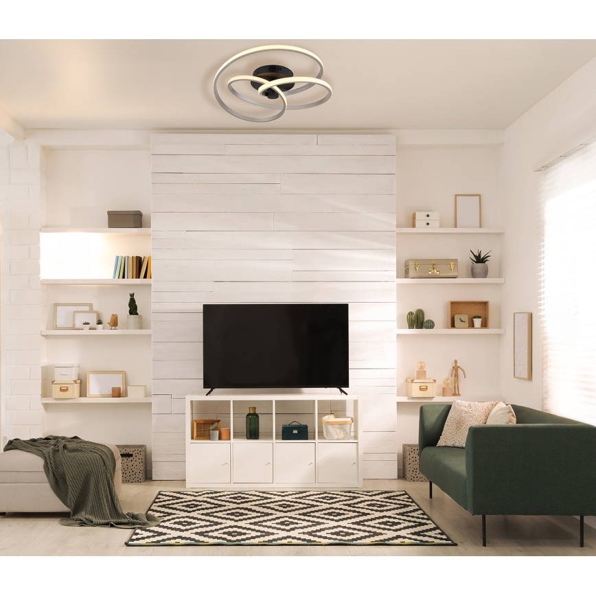 Globo - LED Pinnale kinnitatav lühter LED/40W/230V 3000K matt kroom/must
