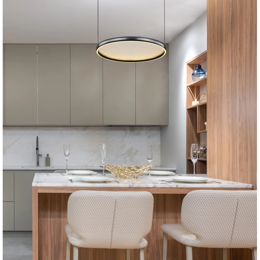 Globo - LED Hämardatav lühter LED/36W/230V 2700-6000K must + kaugjuhtimispult