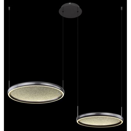 Globo - LED Hämardatav lühter LED/50W/230V 2700-6000K must + kaugjuhtimispult