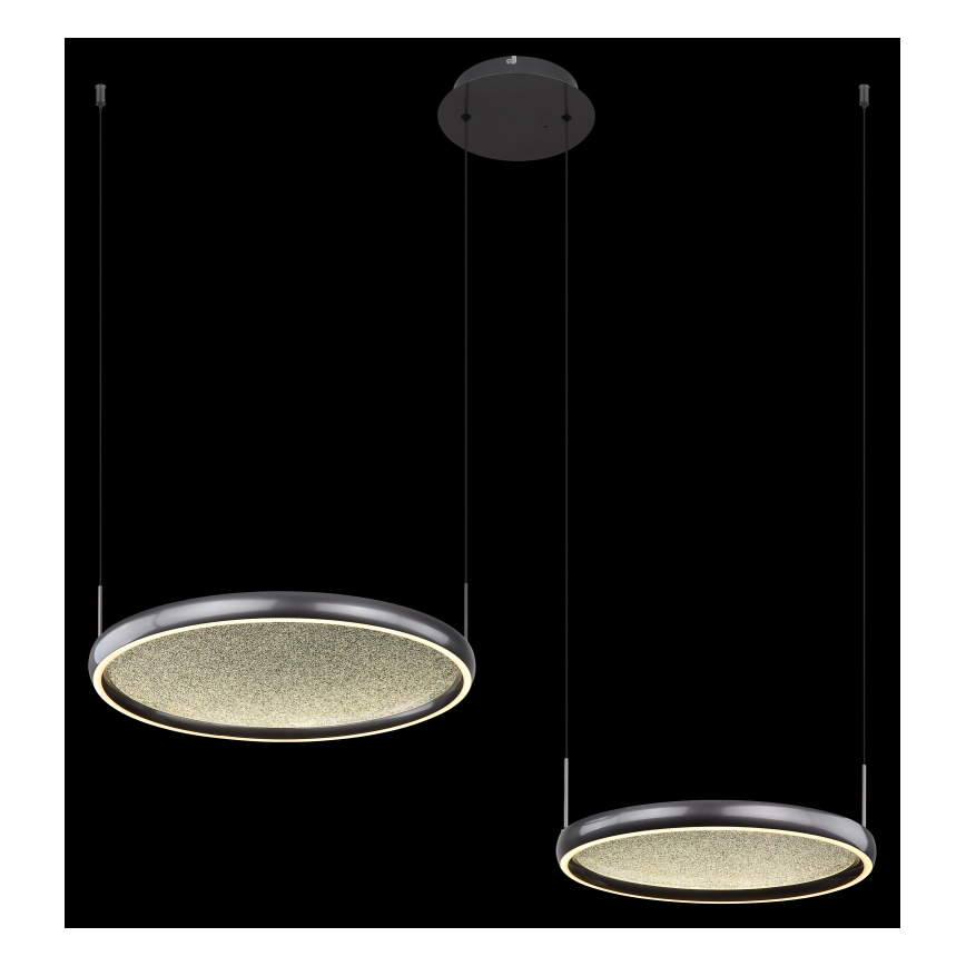 Globo - LED Hämardatav lühter LED/50W/230V 2700-6000K must + kaugjuhtimispult