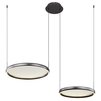 Globo - LED Hämardatav lühter LED/50W/230V 2700-6000K must + kaugjuhtimispult