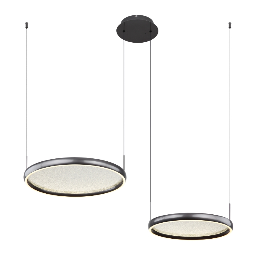 Globo - LED Hämardatav lühter LED/50W/230V 2700-6000K must + kaugjuhtimispult