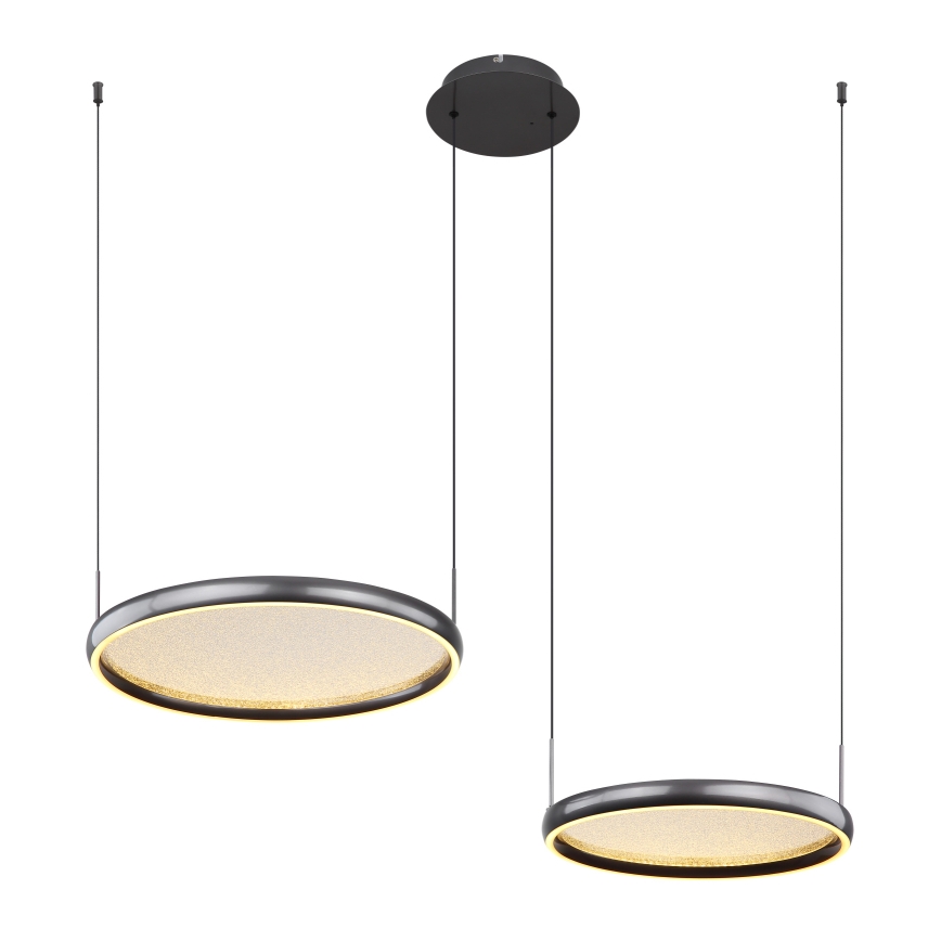 Globo - LED Hämardatav lühter LED/50W/230V 2700-6000K must + kaugjuhtimispult